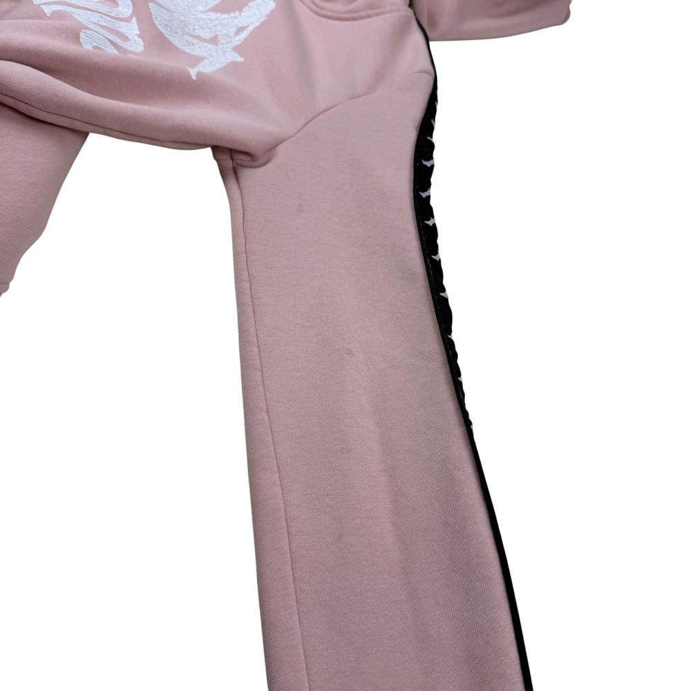 Kappa Pink Hoodie Women's Medium Logo Tape Hooded Sweatshirt Casual Streetwear - Picture 12 of 12